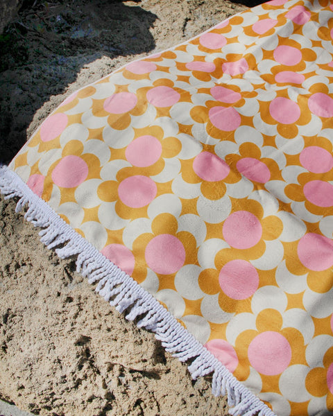Double Sided Quick Dry Beach Towel | Retro Dot