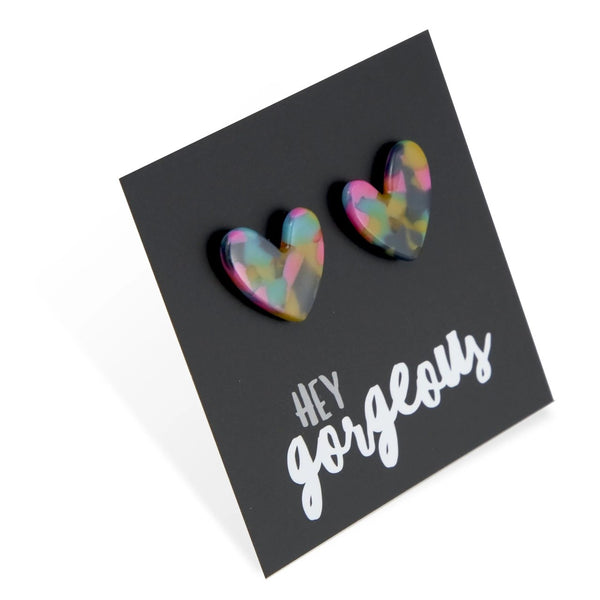 Resin Heart Studs | Gorgeous