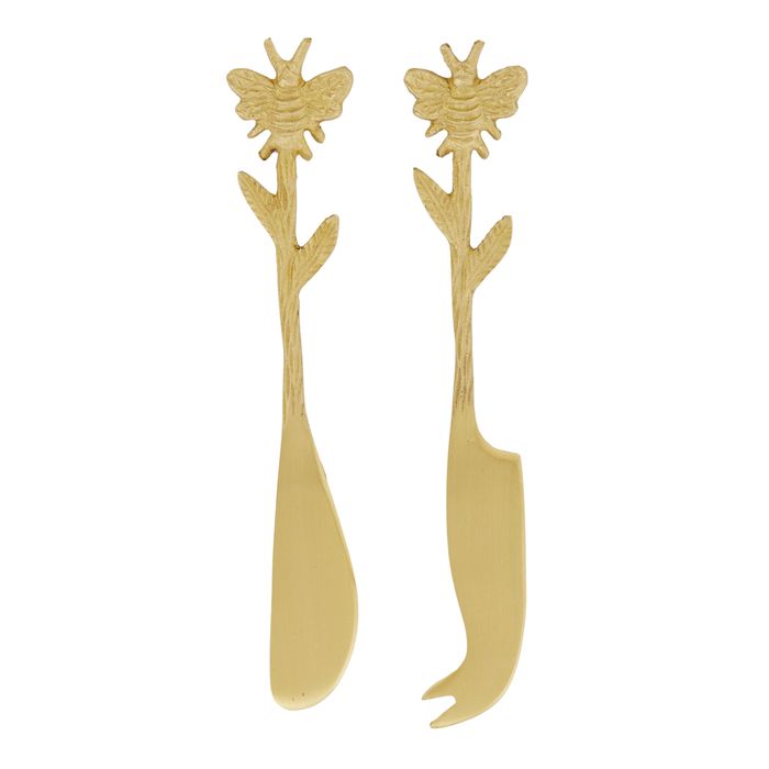 Hive Brass Cheese Knives Set