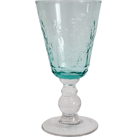 Aqua Palm Wine Glass