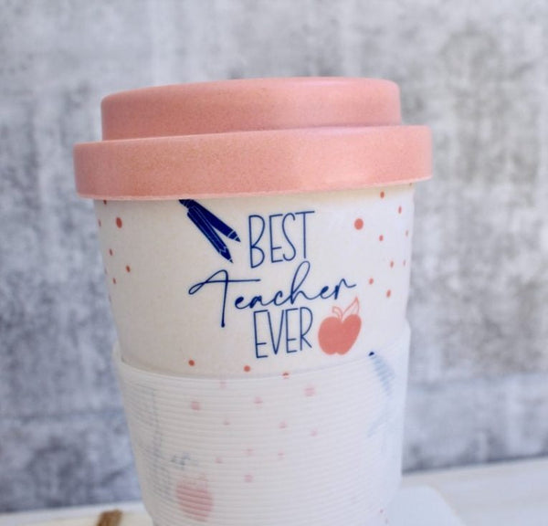 Best Teacher Eco Travel Mug | Pink