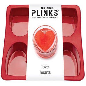 Drink Plinks Love Heart Ice Cube Tray