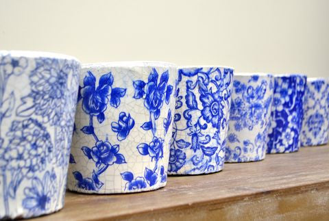 Vintage Blue Pots
