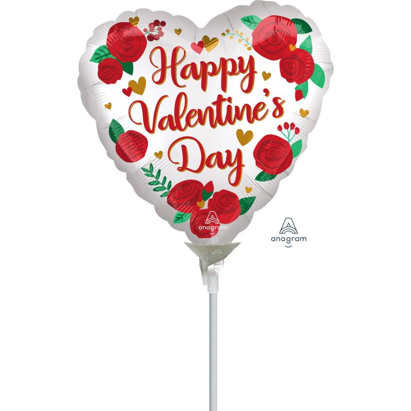 Happy Valentine's Day Foil Balloon | White